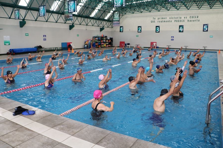 Fomenta IMSS Hidalgo Salud Integral Con Clase De Aquazumbimss Para Personas Mayores