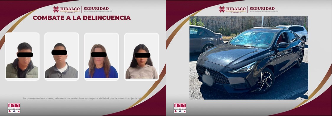 SSPH implementa operativo, cae banda de extranjeros dedicados al robo y extorsión a cuentahabientes
