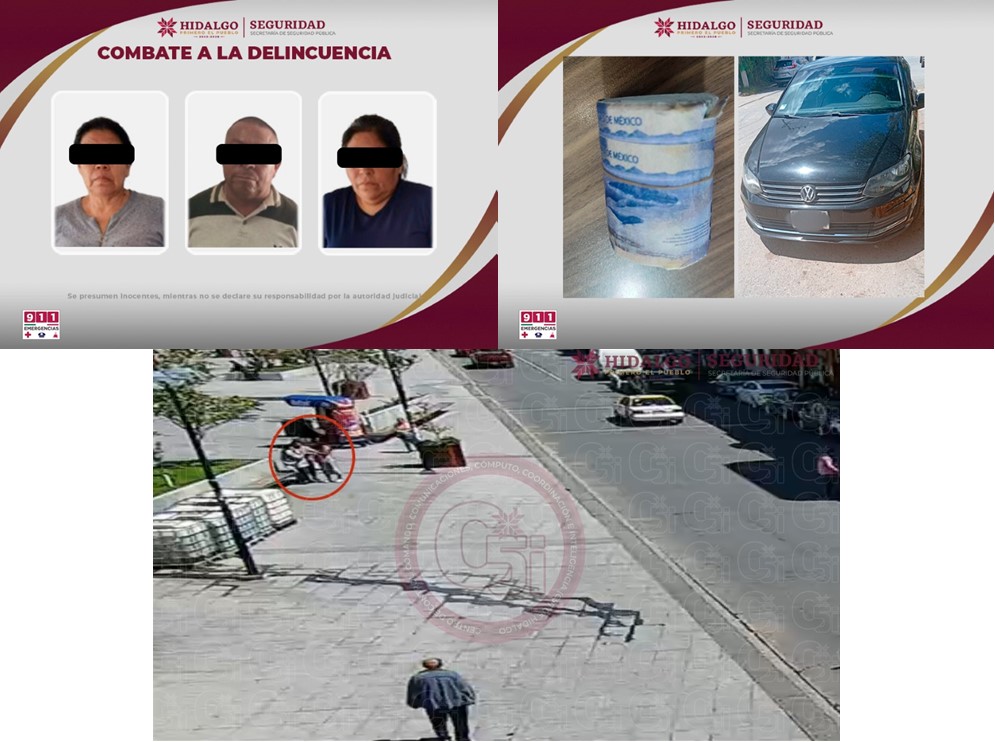 Tras asalto, Policía Estatal Asegura a Tres Personas