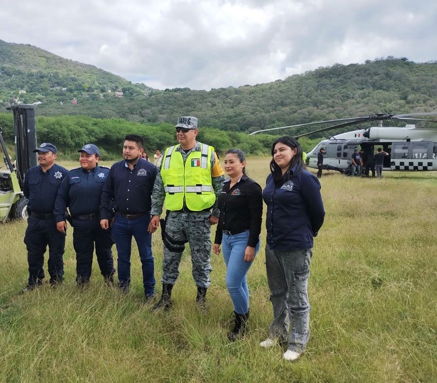 Gabinete de Seguridad Coordina Traslado Aéreo Para Reparar Bomba del Manantial Ushi