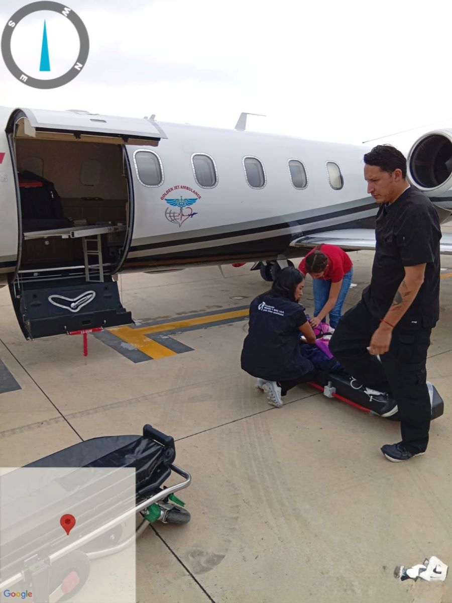 Hospital General de Alta Especialidad del IMSS Bienestar coordina traslado aéreo de menor con quemaduras a Hospital en Texas, EE. UU.