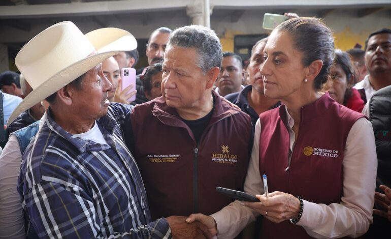 “No Están Solos”, afirma Sheinbaum; Julio Menchaca Acelera Apertura de Caminos