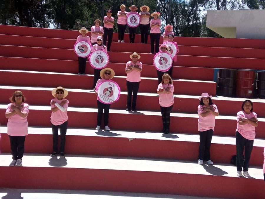 Participa IMSS Hidalgo en Moño Rosa Para Visibilizar Lucha Contra el Cáncer de Mama