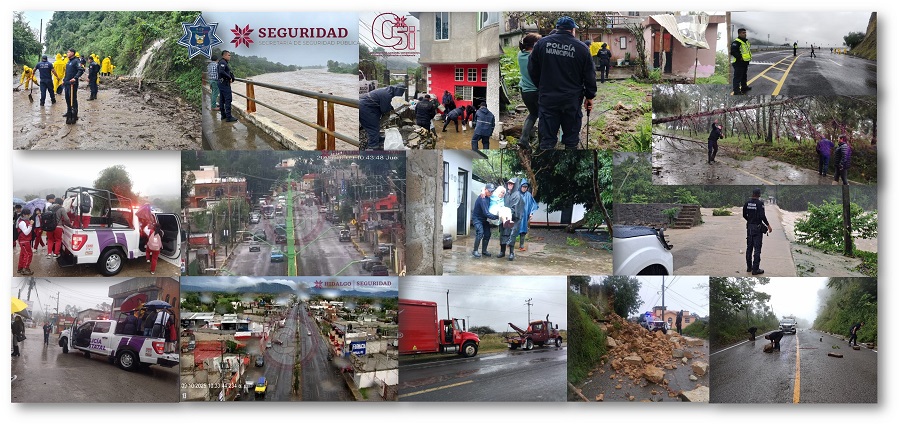 SSPH Operativos de Prevención y Rescate en Hidalgo por el Fenómeno Meteorológico “Priscilla”