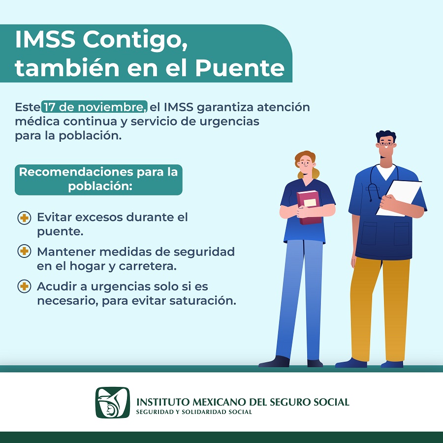 Garantiza IMSS Hidalgo Continuidad de Servicios Esenciales Durante Puente del 17 de Noviembre