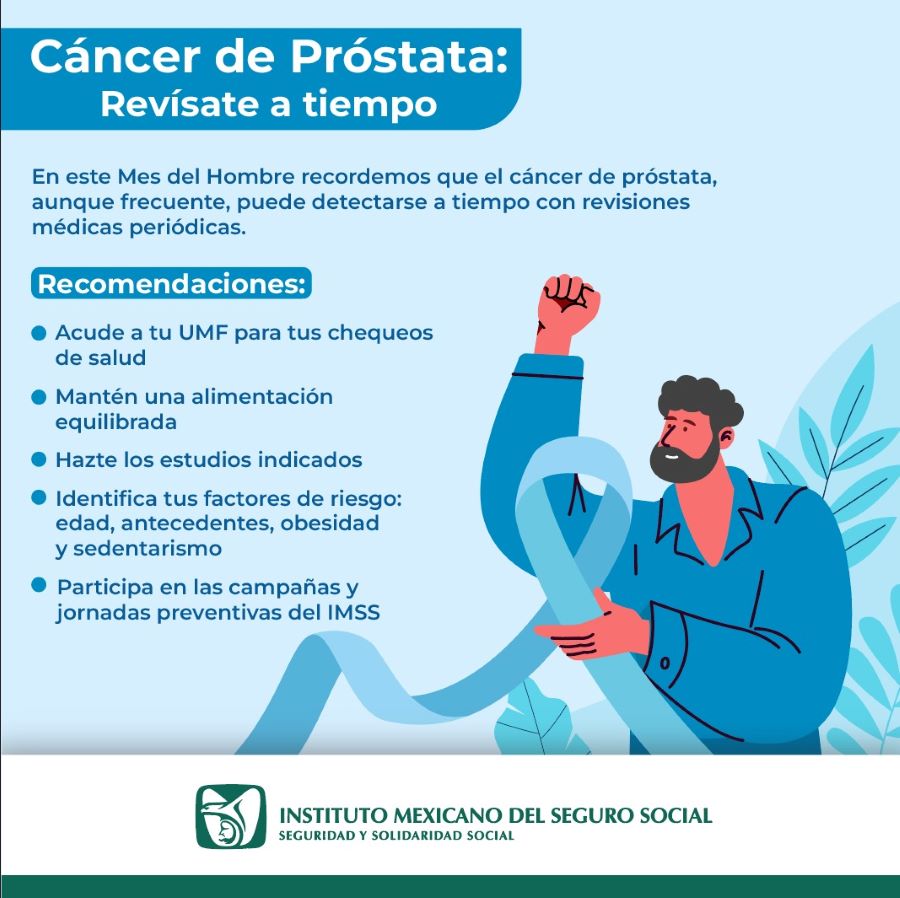 Invita IMSS Hidalgo a Fortalecer Detección Temprana de Cáncer de Próstata
