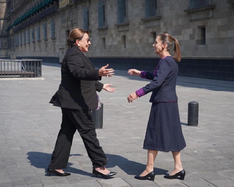 Recibe Presidenta Claudia Sheinbaum a Su Homóloga de La República de Honduras, Xiomara Castro, en Palacio Nacional