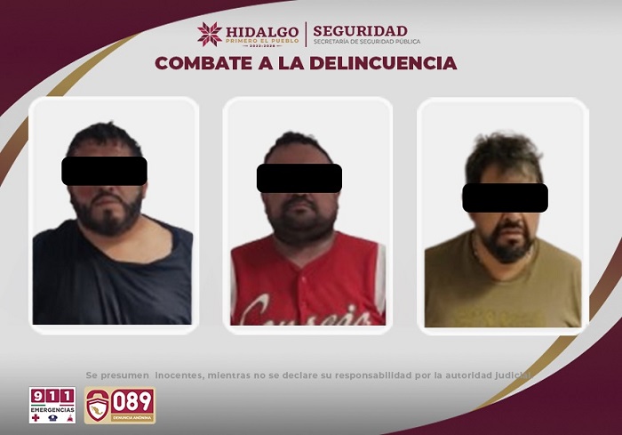 SSPH Asegura a Individuos Por Robo de Vehículo en Pachuca