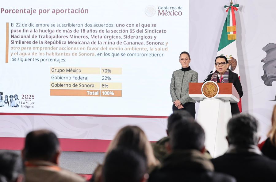 Con Cananea Avanza Modelo de Justicia Social y Ambiental Como Principio Rector de Las Acciones del Gobierno de México