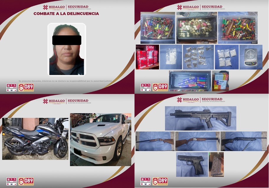 Desarticulan Punto de Narcomenudeo y Almacén de Armas en Tulancingo