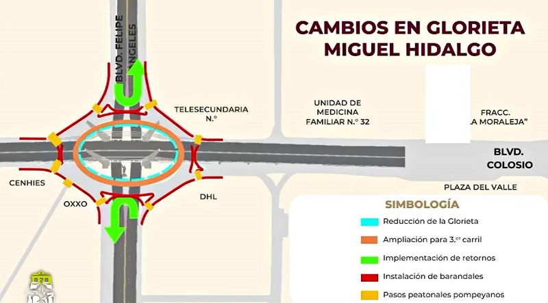 El 16 de diciembre Arrancan las Adecuaciones a la Glorieta Miguel Hidalgo se Terminan en 75 Días Naturales