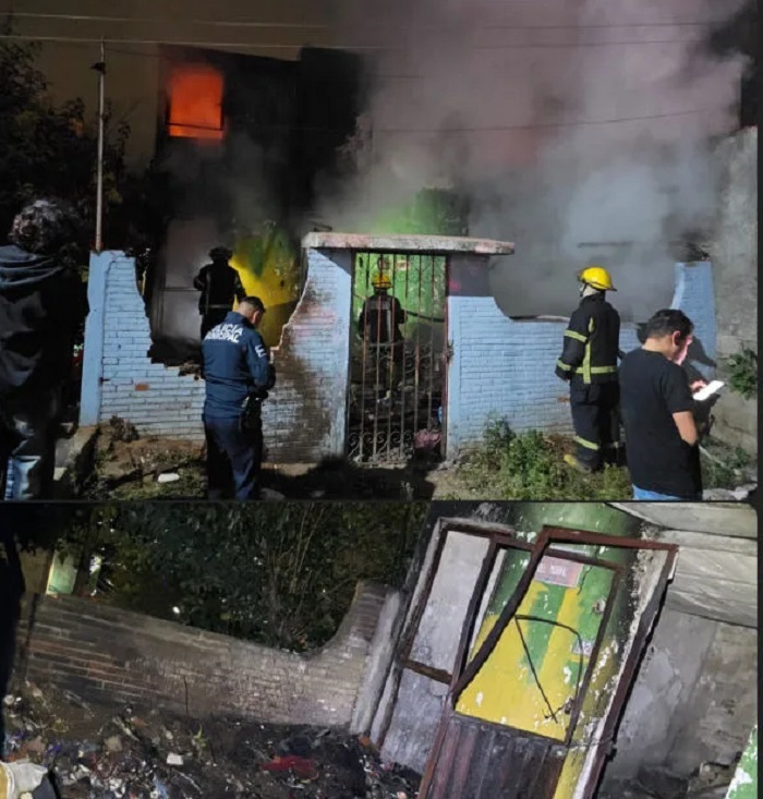 Incendio en Mineral de Reforma Cnsumio una Vivienda, no hubo Victimas Porque en el Momentode Siniestro no Habia Nadie
