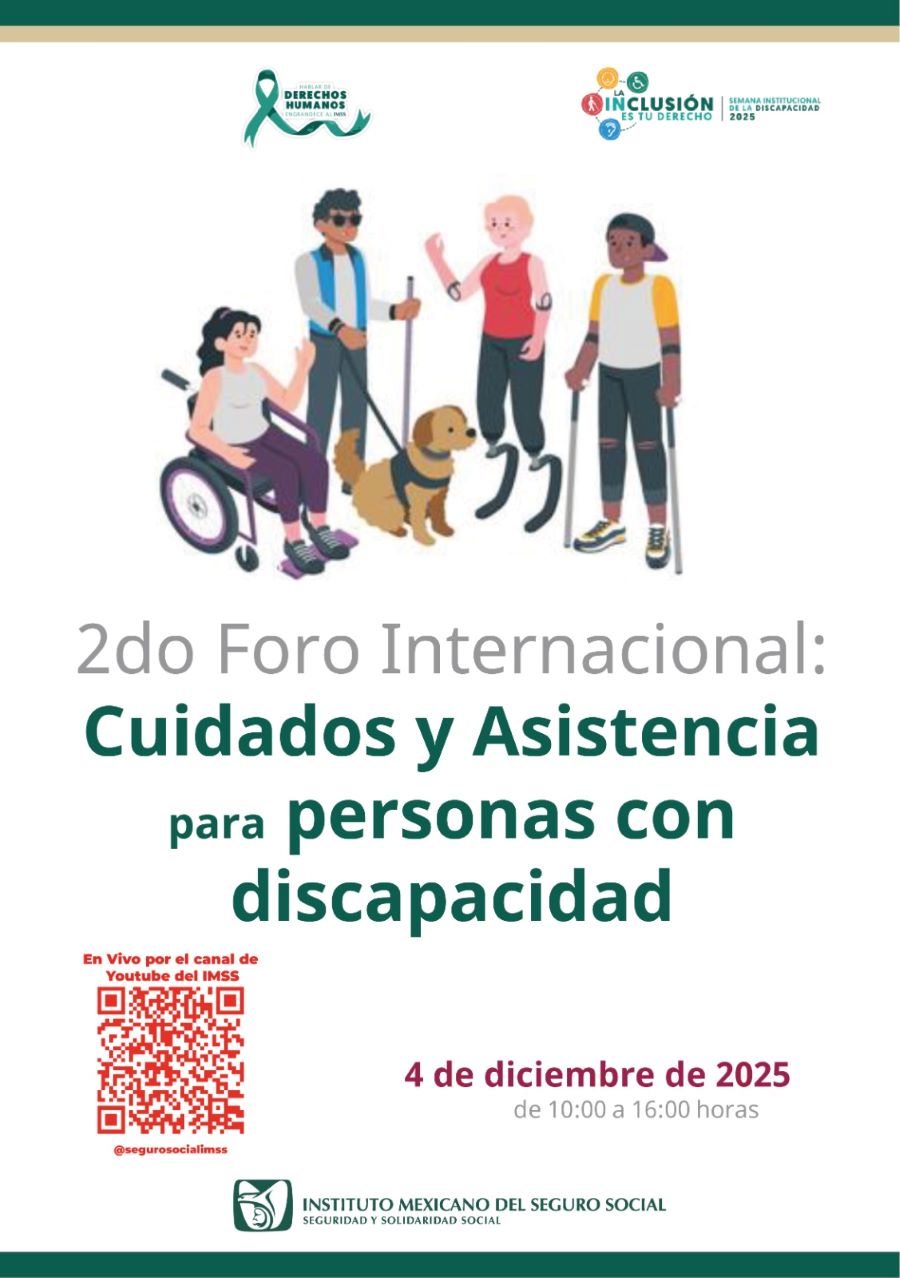 Invita IMSS Hidalgo a participar en 2º Foro Internacional para Personas con Discapacidad