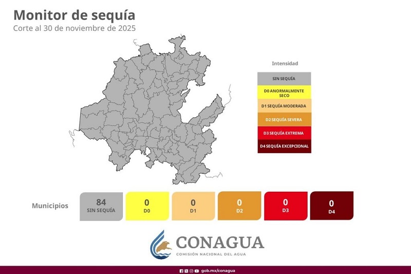 Los 84 Municipios de Hidalgo se Encuentran Libre de Sequía: Conagua