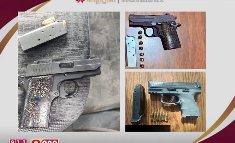 Operativos Permiten Asegurar Dos Armas de Fuego en Hidalgo