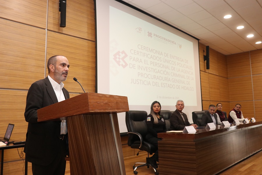 PGJEH Obtiene Certificado Único Policial Con el Que se Acreditó la Capacidad de 220 Agentes de Investigación Criminal