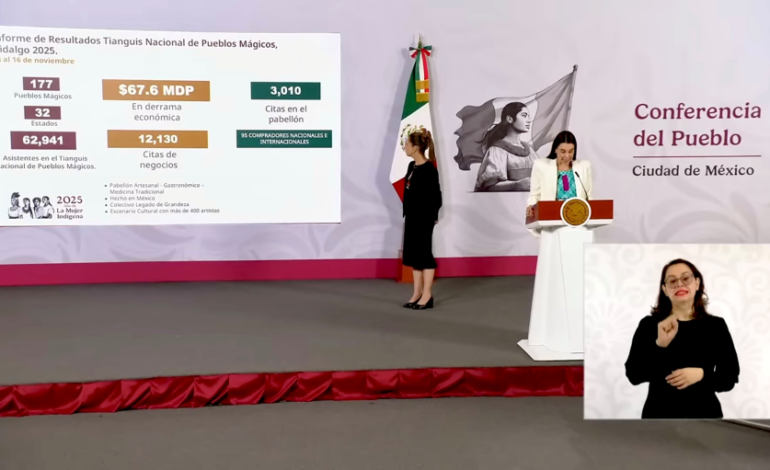 Titular de Sectur Federal Informa Resultados del TNPM Realizado en Hidalgo