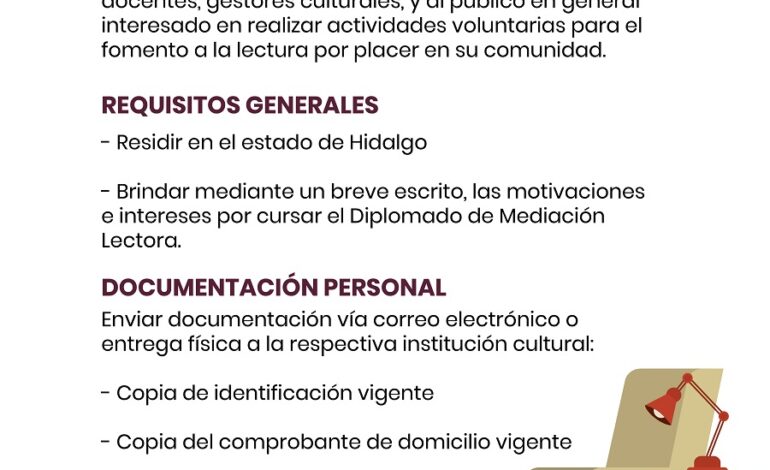 Abren Convocatoria Para el Diplomado en Mediación Lectora