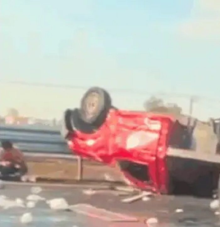 Choque en la carretera México-Pachuca en los límites entre Hidalgo y el Estado de México