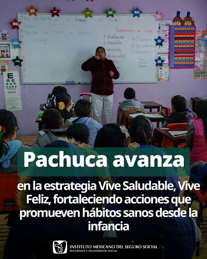 Impulsa IMSS Hidalgo con estrategia Vive Saludable, Vive Feliz, en Pachuca