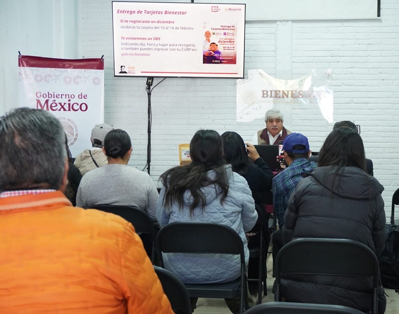 En el mes de febrero, se realizará la entrega de Tarjetas e Incorporación de las Pensiones Mujeres Bienestar y Adultos Mayores