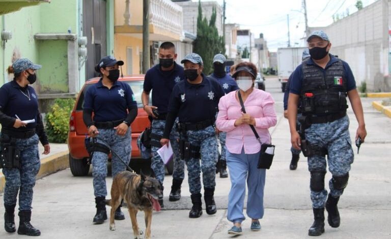 Policía Municipal y Guardia Nacional Dentro del Operativo Barrio Seguro Despliegan Acciones en Barrios y Colonias de Pachuca