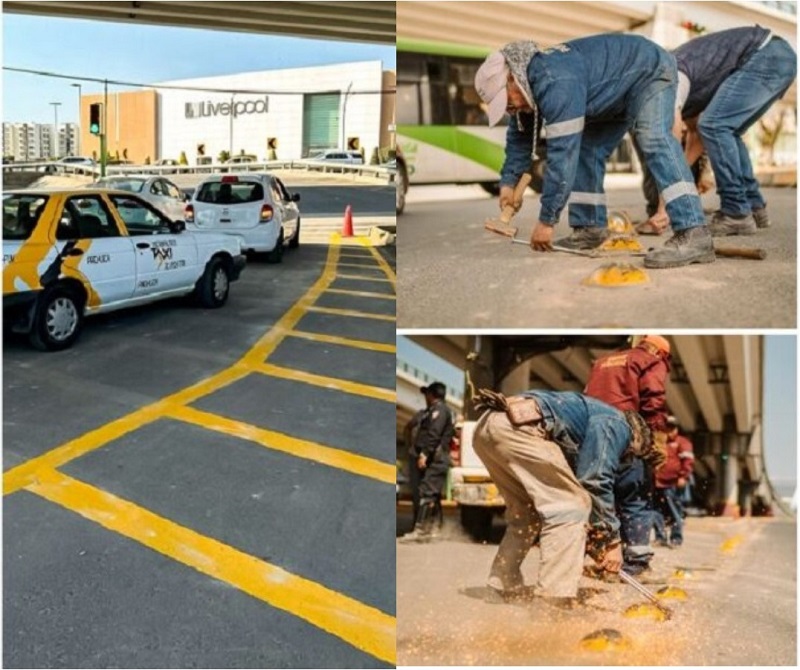Realizan Rehabilitación y Señalización Buscan Agilizar el Tránsito  del Bulevar Felipe Angeles y Tec de Monterray