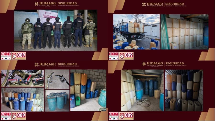 SSPH Desmantela Predio Para Almacenamiento de Huachicol en Tepeapulco