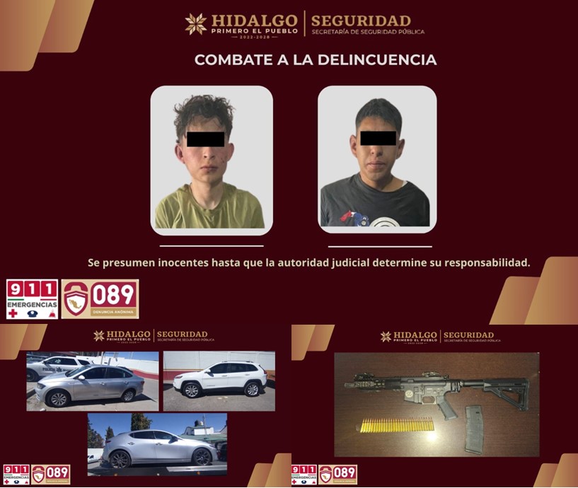 SSPH Detiene a Dos Responsables Por Robo de Autos de Alta Gama en Tula de Allende