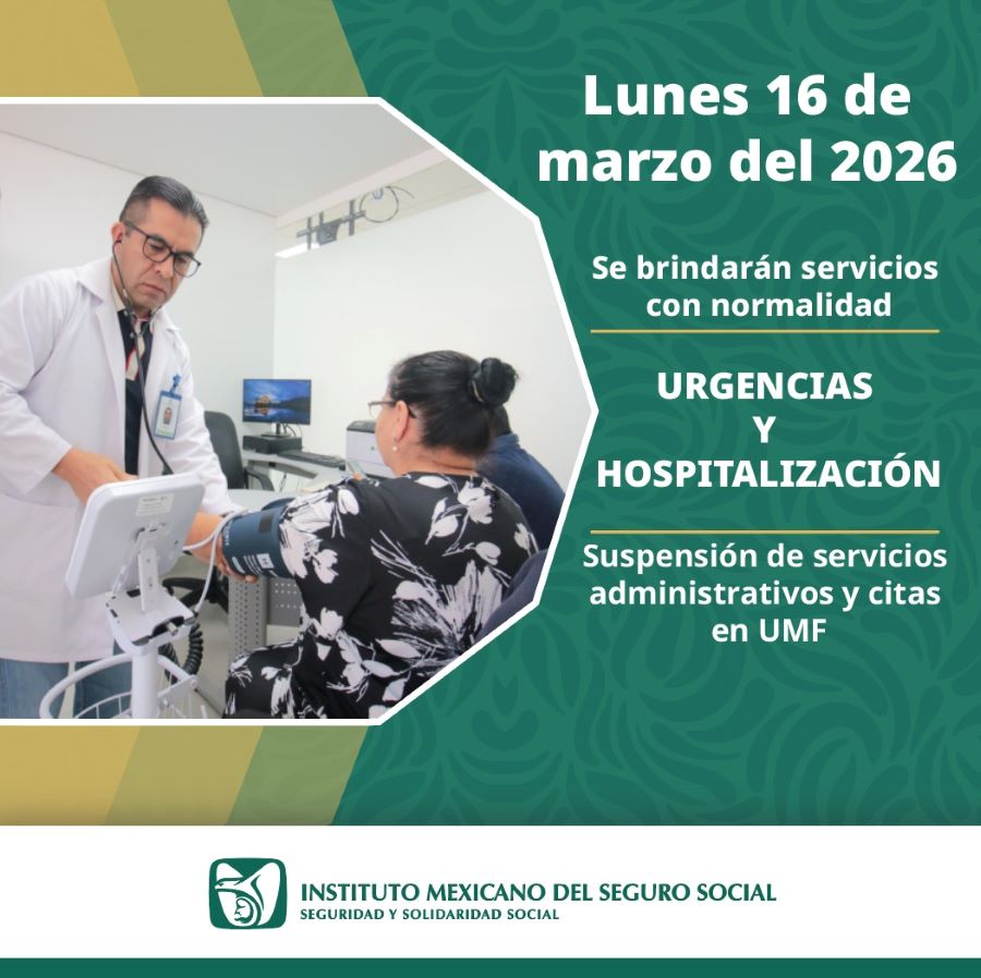 Garantiza IMSS Hidalgo Atención de Urgencias y Servicios Médicos Continuos Durante Puente del 16 de Marzo