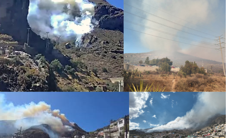Tres Incendios más en Pachuca, en los Cerros de La Nueva Estrella, La Raza y Camino a la Estanzuela   Este lunes
