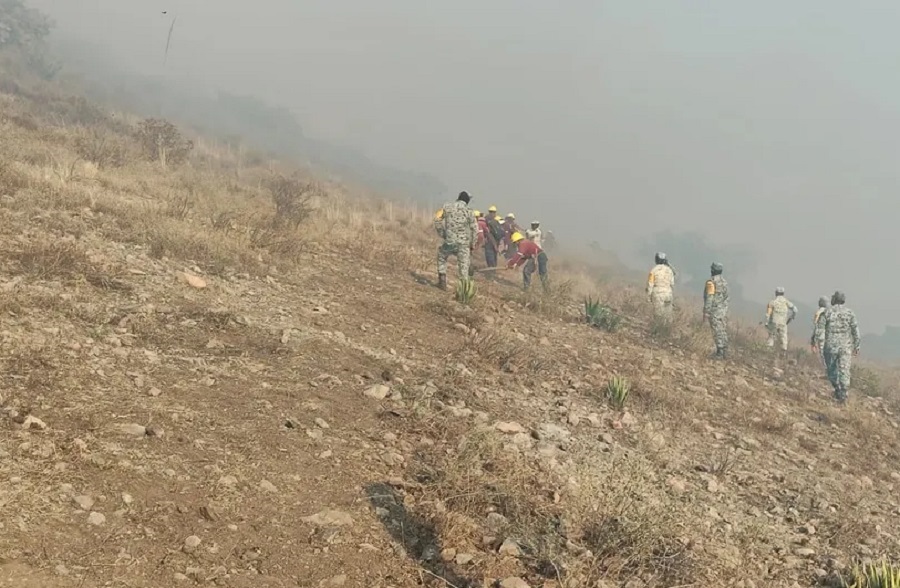 Incendio en Cerro Gordo, Municipio de San Agustín Tlaxiaca Controlado en un 60%