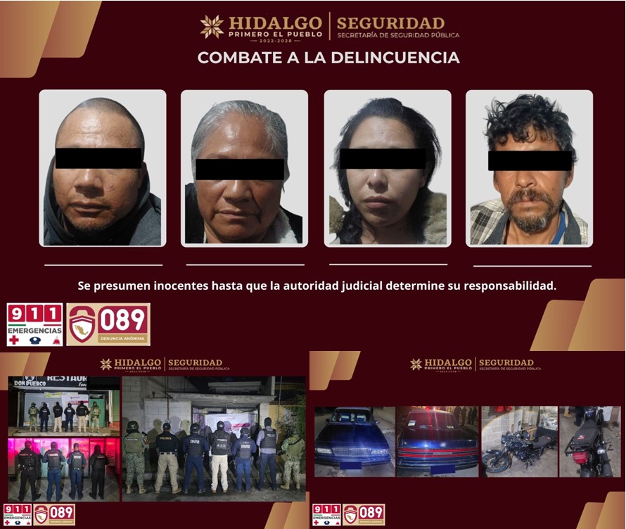 Policía Estatal desmantela sitios para venta de droga en Mixquiahuala