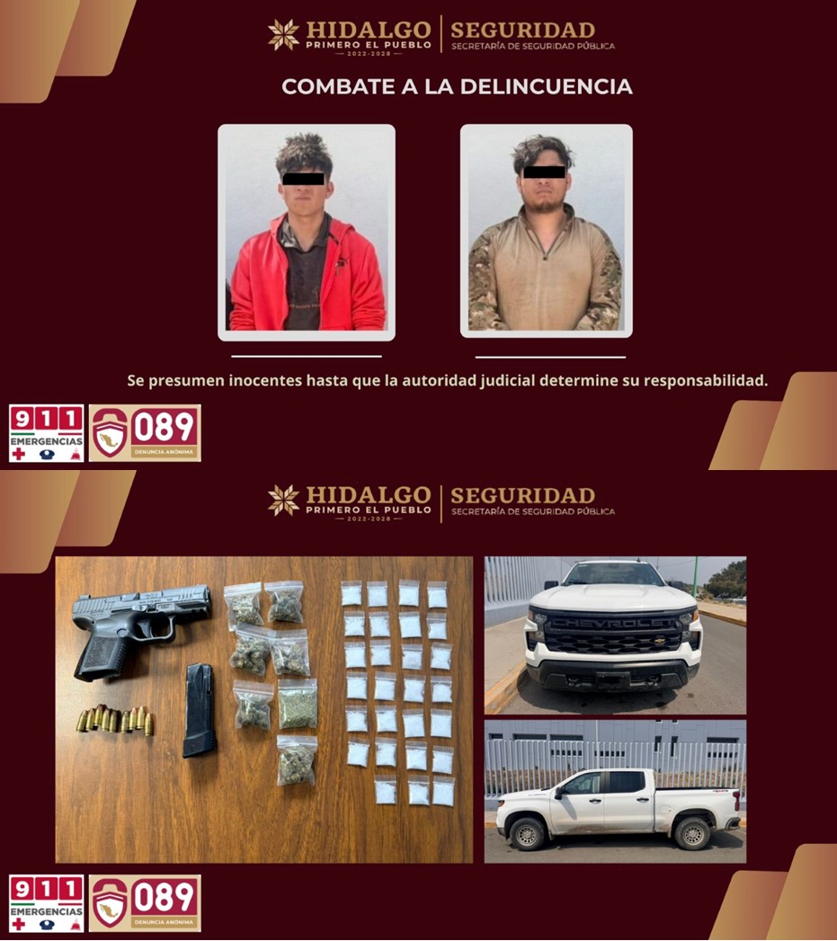 Con Apoyo del C5i Aseguran a Dos Sujetos Generadores de Violencia en la comunidad de Santiago Acayutlán