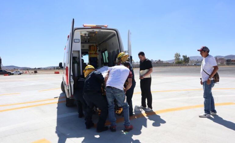 Traslado Aéreo Oportuno Garantiza Atención Especializada a Paciente de La Huasteca