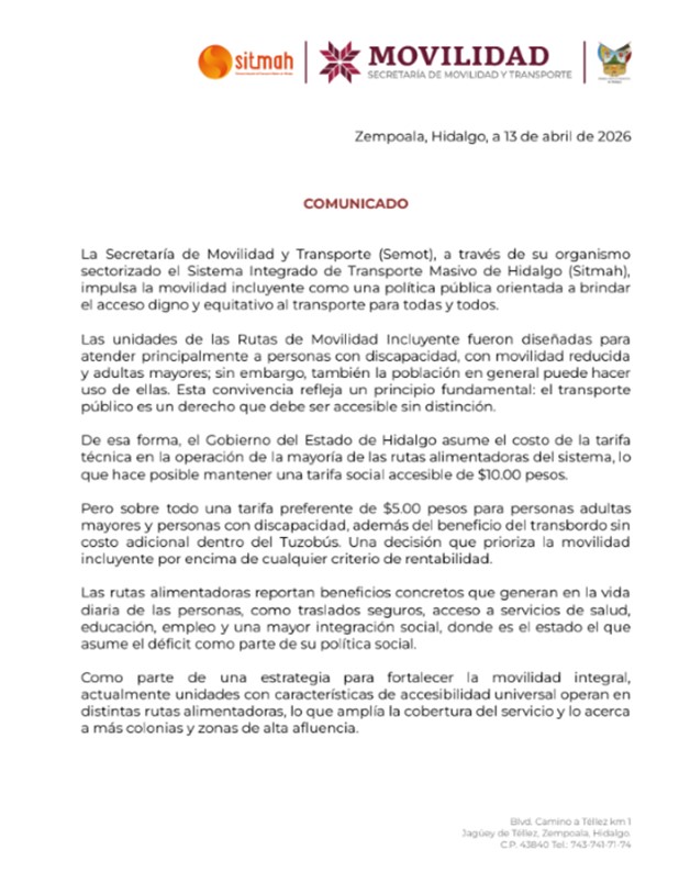 10 Pesos, Tarifa Técnica en la Operación de la Mayoría de las Rutas Alimentadoras del Sitmah