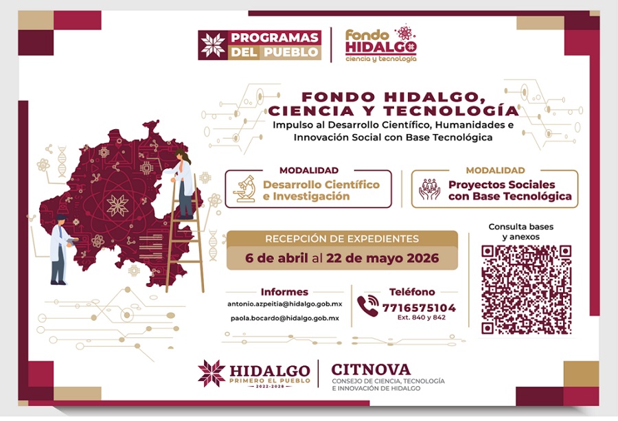 Abren Programas del Pueblo Para El Impulso del Talento Hidalguense en Ciencia y Tecnología