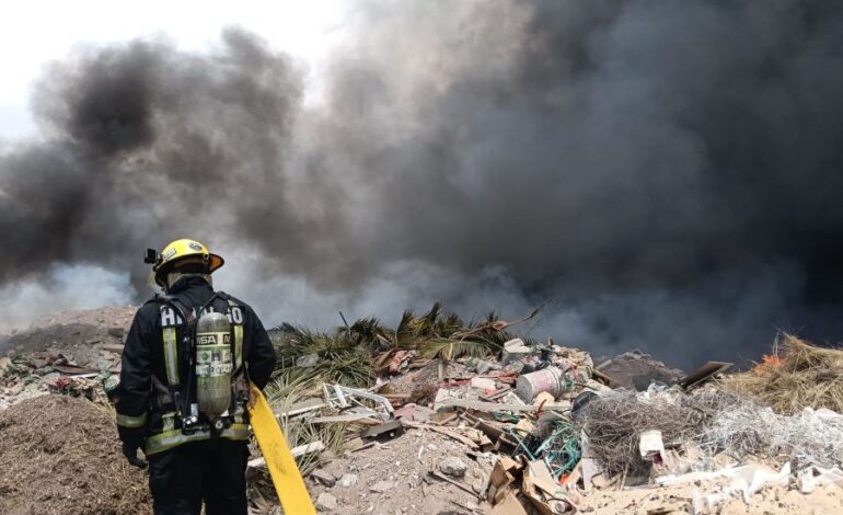 Atención Oportuna de la SSPH a Incendio de Basurero Clandestino en Zempoala