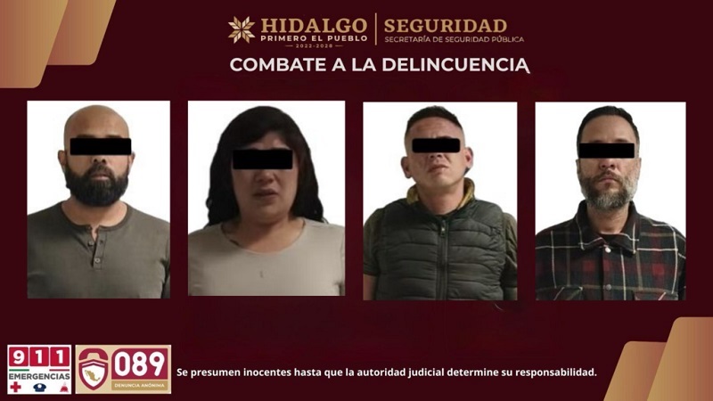 Autoridades de Hidalgo Aseguran Una Célula Dedicada a la Extorsión, se Presentaban Como Personal de la Secretaría de Turismo de Hidalgo.