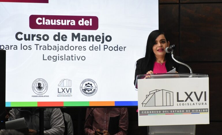 Congreso fortalece la seguridad institucional con clausura de curso de manejo