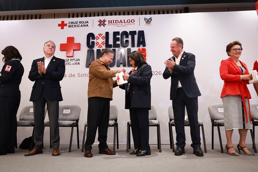 Julio Menchaca Arranca Colecta Anual 2026 de la Cruz Roja en Hidalgo