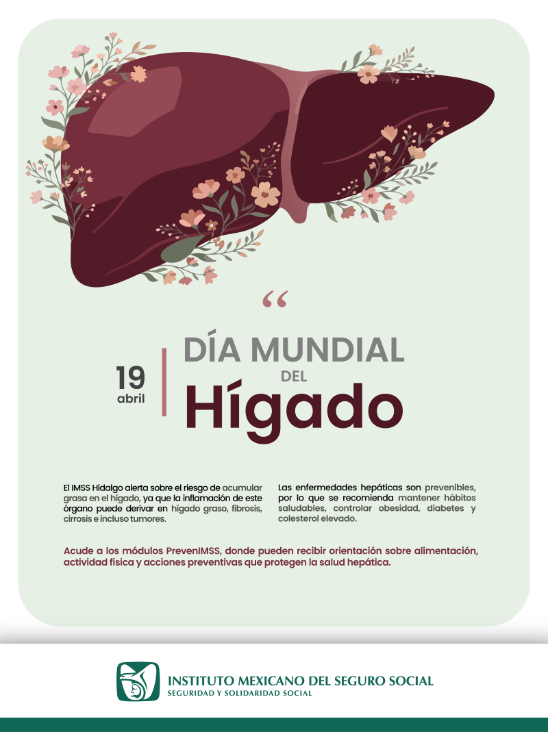 Llama IMSS Hidalgo a prevenir enfermedades hepáticas