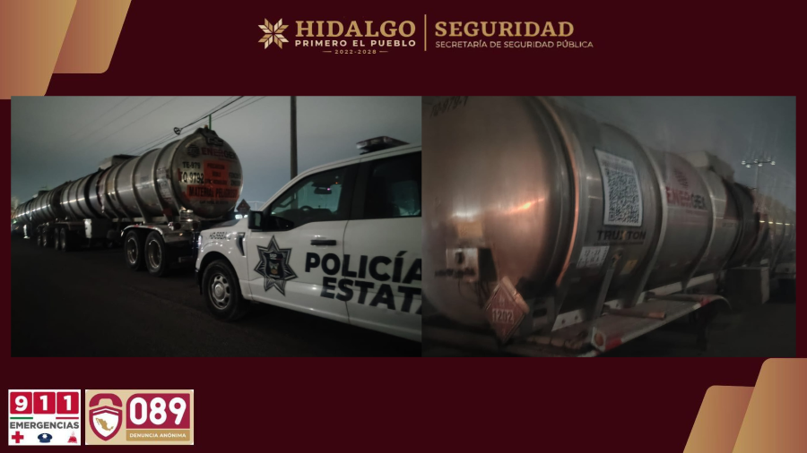Recupera SSPH 63 mil Litros de Diesel y 37 Toneladas de Cemento. Carga Robada en Carreteras Federales