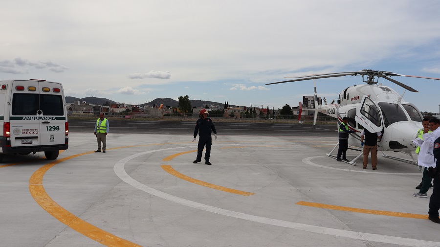 Secretaría de Salud de Hidalgo realiza dos traslados aéreos urgentes para atención especializada