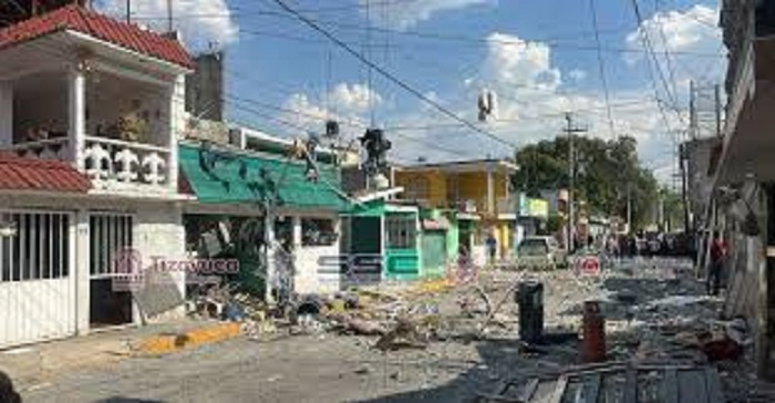 Una Explosión en Tizayuca Dejo Dos Personas Lesionadas y Considerables Daños Materiales
