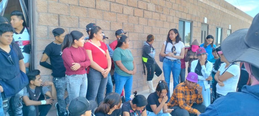 Visitan a trabajadores hidalguenses en empresa de Sonora