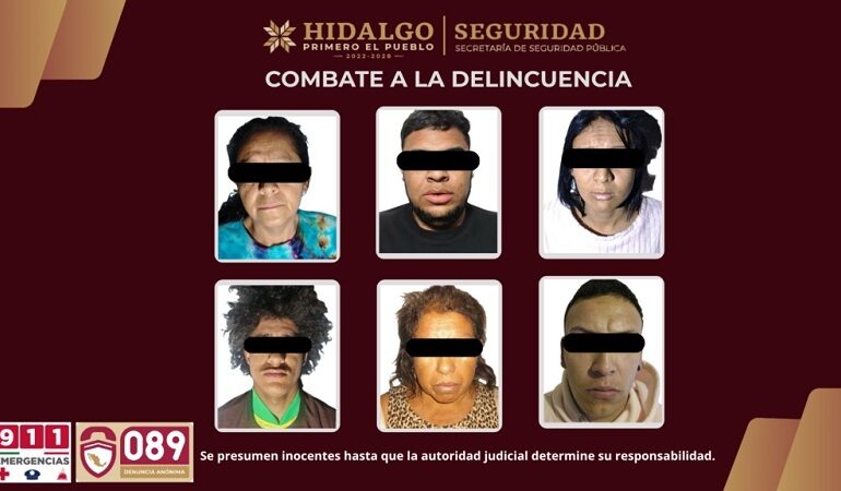 Cae La  Red “Gota a Gota” En Hidalgo: 6 Detenidos, Drogas y Vehículos Asegurados en Mega Operativo