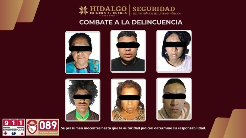 Cae La  Red “Gota a Gota” En Hidalgo: 6 Detenidos, Drogas y Vehículos Asegurados en Mega Operativo