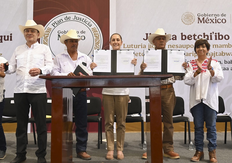 Claudia Sheinbaum Restituye al Pueblo Yaqui 45 Mil 794 Ha de Tierra en Sonora