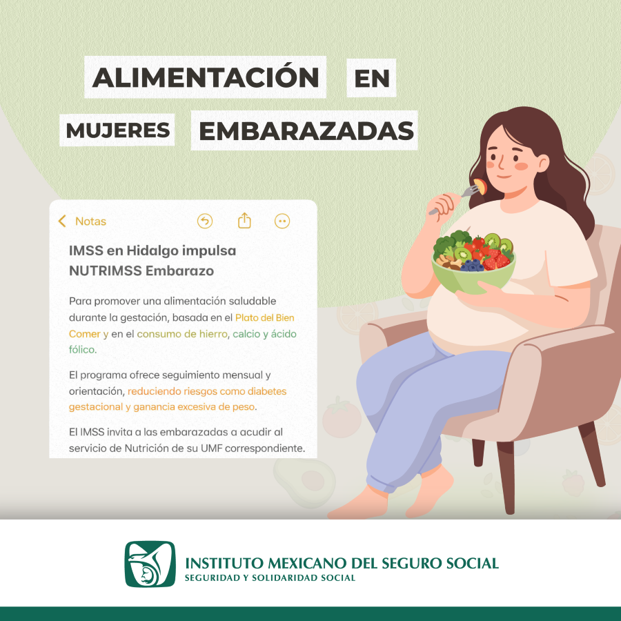 Impulsa IMSS Hidalgo Una Mejor Alimentación En Mujeres Embarazadas